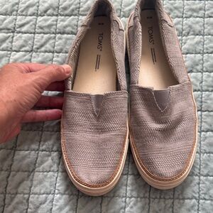 TOMS light blue print Slip-On Loafers